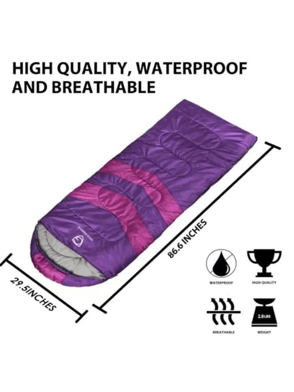 Sleeping Bags for Adults Cold Weather & Warm Backpacking Camping - Picture 2 of 6